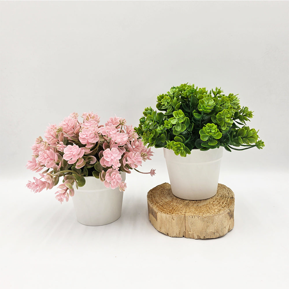 Modern Artificial Eucalyptus Plant in Ceramic Pot