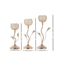 Premium Gold Metal Candle Holders - Luxury Table Decor