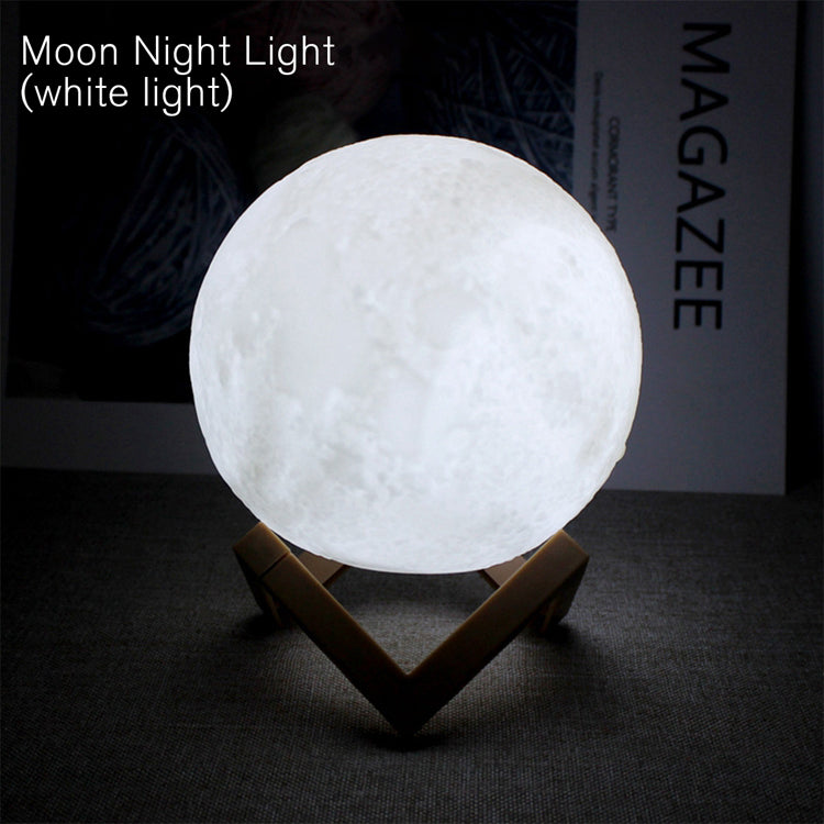 3D LED Moon Lamp - Rechargeable Ambient Night Light