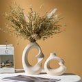 Nordic Ceramic Vase Set - Modern White & Beige Vases