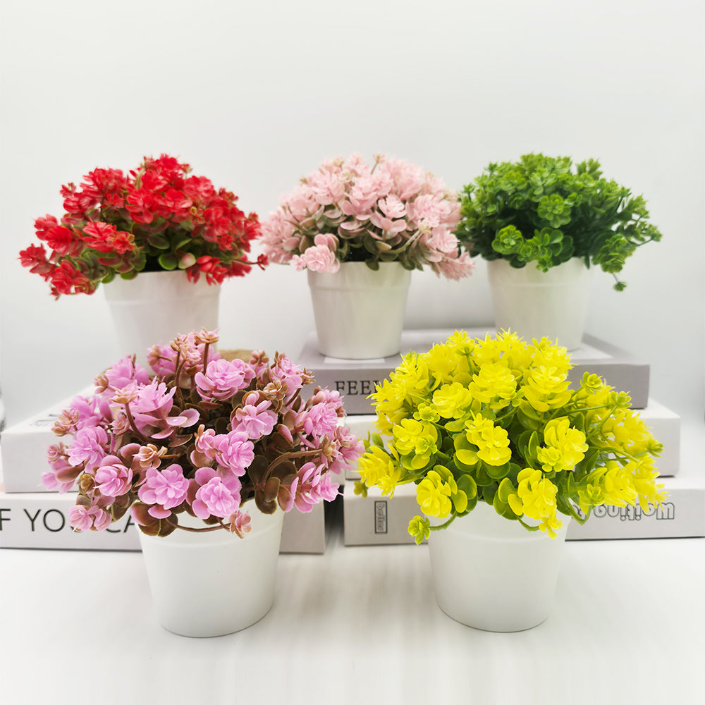 Modern Artificial Eucalyptus Plant in Ceramic Pot
