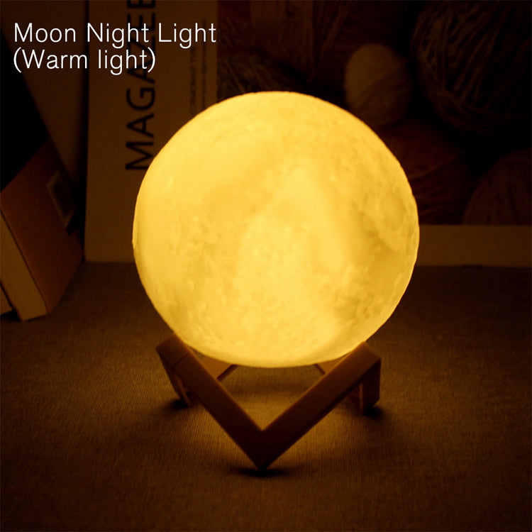 3D LED Moon Lamp - Rechargeable Ambient Night Light