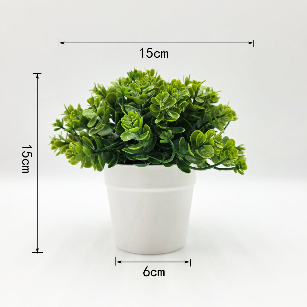 Modern Artificial Eucalyptus Plant in Ceramic Pot