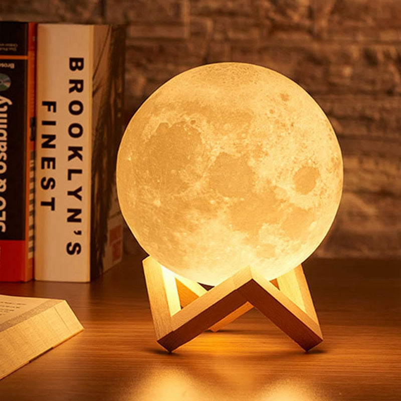 3D LED Moon Lamp - Rechargeable Ambient Night Light